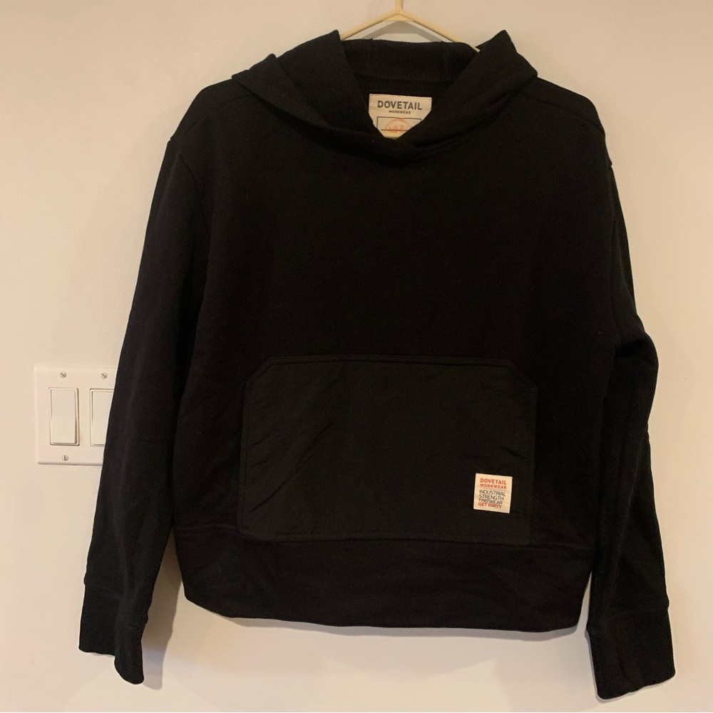 Dovetail Workwear Black Pull Over Hoodie Womens XS Small Work Fleece